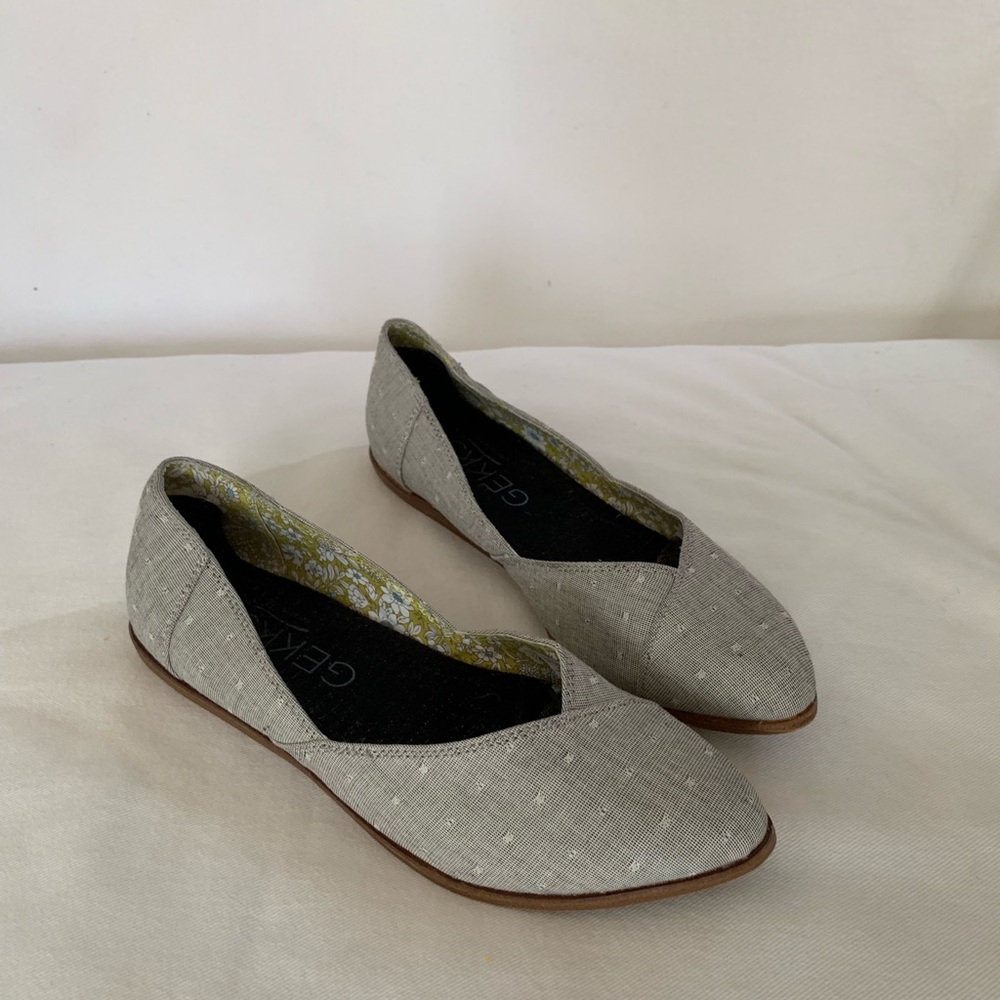 Toms Jutti Chambray Flats (with GEKKS liner!)